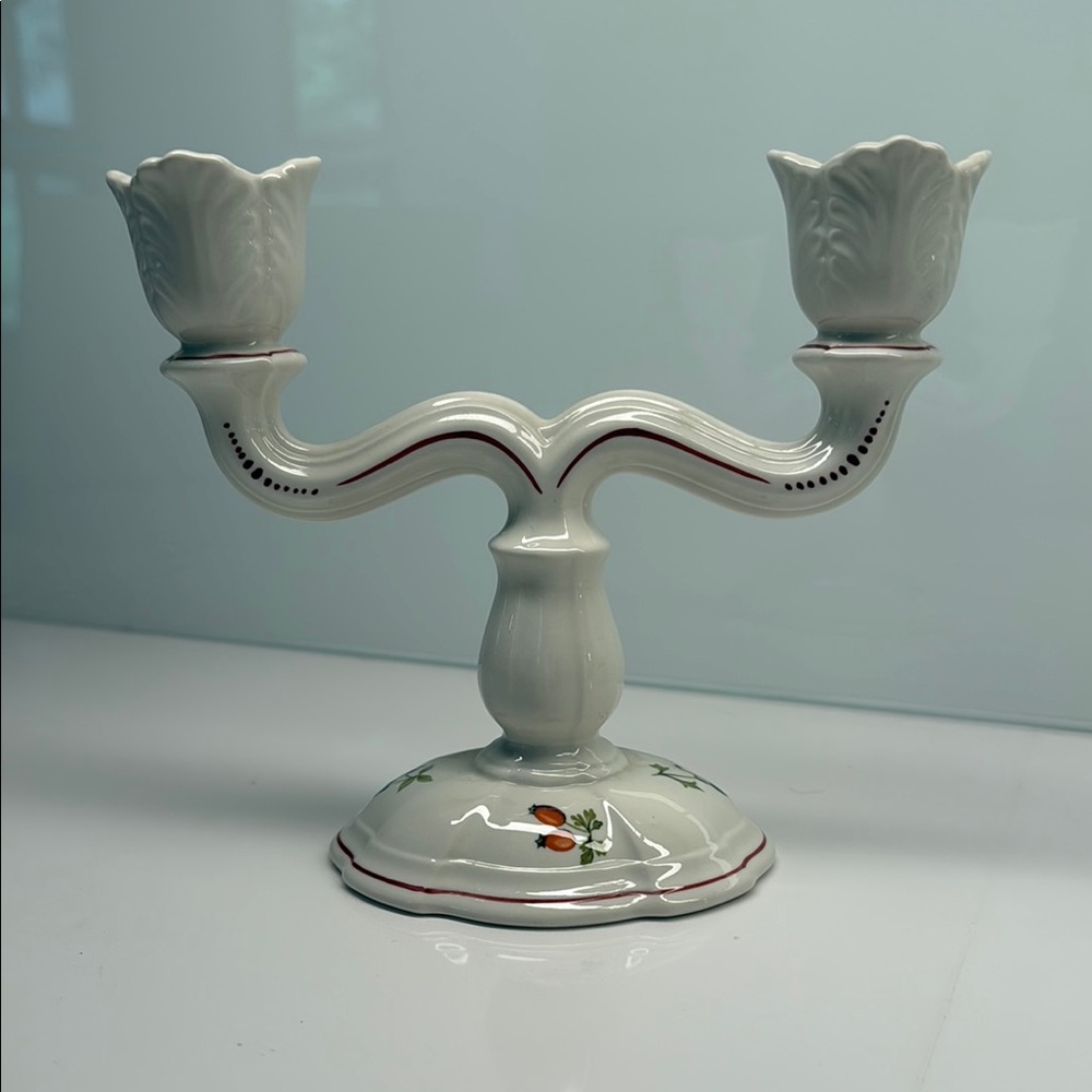 Villeroy and Boch Petite Fleur Double Light Candlestick